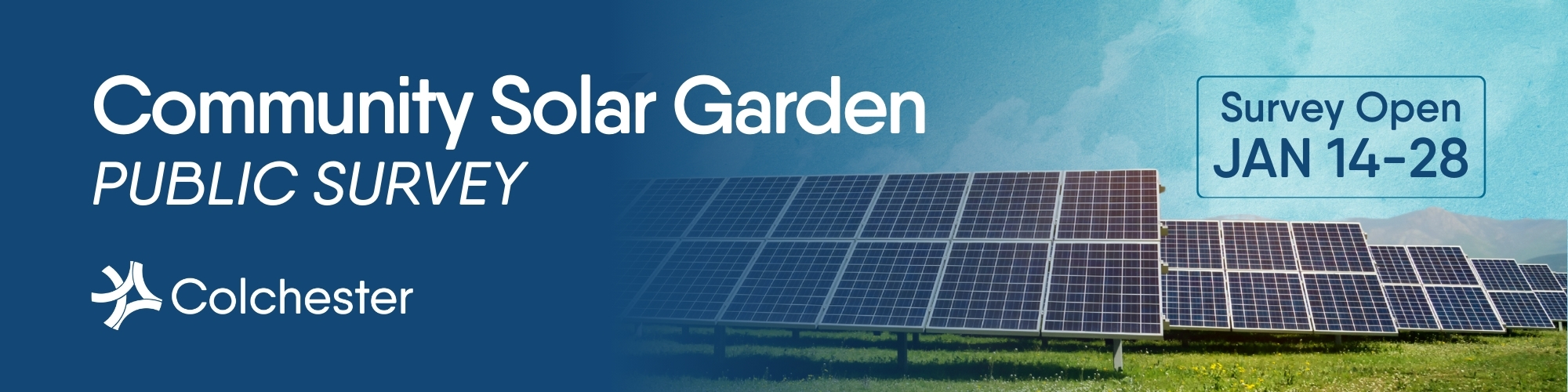 Community Solar Garden Public Survey. Survey Open Jan 14-28