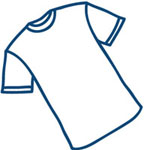 line drawing of a t-shirt